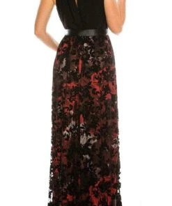 SLNY - 9195134 Sleeveless Printed Skirt Long Dress 6 SLNY - 9195134 Sleeveless Printed Skirt Long Dress