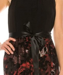 SLNY - 9195134 Sleeveless Printed Skirt Long Dress 7 SLNY - 9195134 Sleeveless Printed Skirt Long Dress