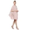 Cocktail Dresses SLNY - Bateau Cocktail Dress With Cape SL112806 - 1 Pc Faded Rose In Size 14 Available
