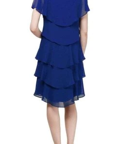 Plus Size Dresses SLNY - V Neck Tiered Flounce Chiffon Dress 1175251 - 1 Pc Cobalt In Size 10 Available 9 Plus Size Dresses SLNY - V Neck Tiered Flounce Chiffon Dress 1175251 - 1 Pc Cobalt In Size 10 Available