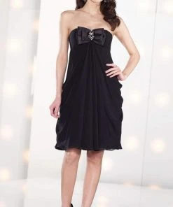 Social Occasions By Mon Cheri - 212828 Draped Chiffon Dress