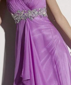 Studio 17 - 12442 One Shoulder Pleated Empire Dress Formal Gowns