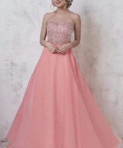 Studio 17 - 12578 Embellished Strapless Chiffon Gown