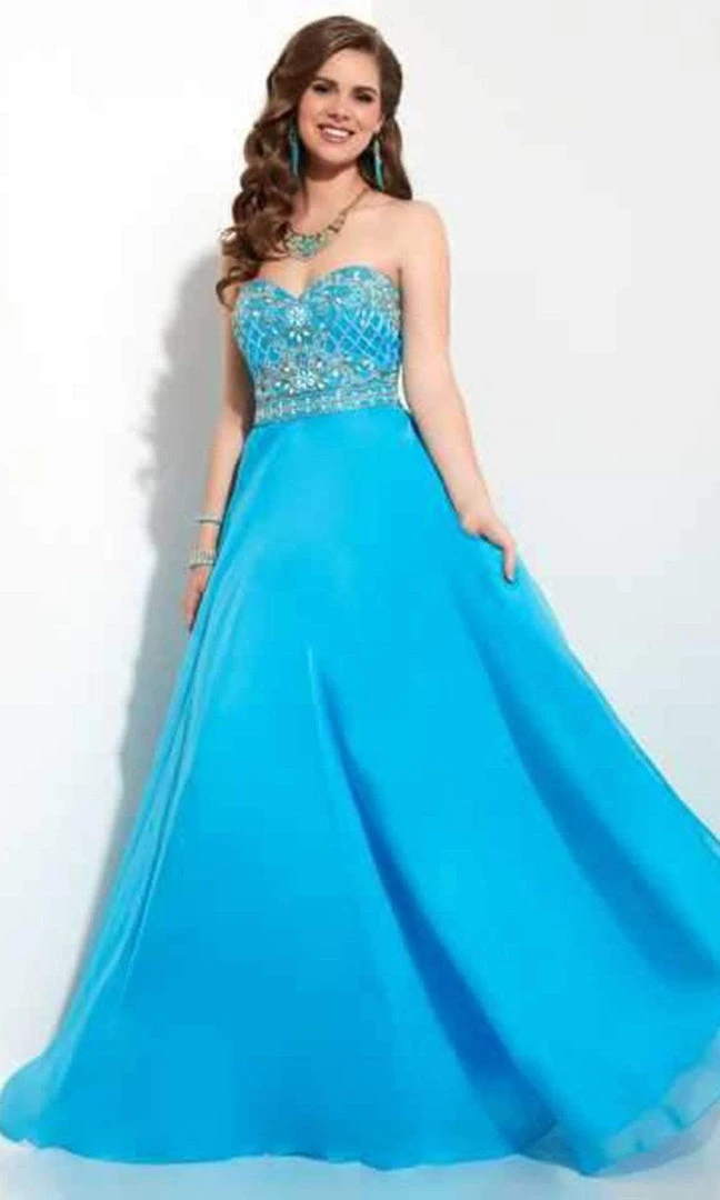 Studio 17 - 12610 Lattice Beaded Sweetheart Chiffon A-Line Gown Formal Gowns 3 Studio 17 - 12610 Lattice Beaded Sweetheart Chiffon A-Line Gown Formal Gowns
