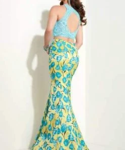 Formal Gowns Studio 17 - 12628 Appealing Embellished Jewel Neck Tulip Brocade Trumpet Gown 5 Formal Gowns Studio 17 - 12628 Appealing Embellished Jewel Neck Tulip Brocade Trumpet Gown