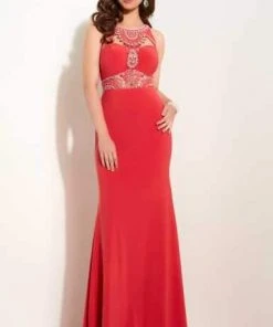 Formal Gowns Studio 17 - 12631 Dazzling Beaded Bateau Neck Jersey Trumpet Gown