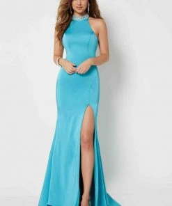 Formal Gowns Studio 17 - 12677 Ladder Banded Racerback Jersey Gown