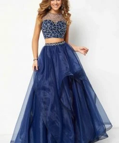 Formal Gowns Studio 17 - 12683 Embellished Two Piece Organza A-line Dress