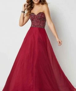 Studio 17 - 12688 Strapless Beaded Sweetheart Chiffon Dress