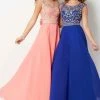 Studio 17 - 12696 Bedazzled Illusion Bateau Chiffon A-line Dress Formal Gowns