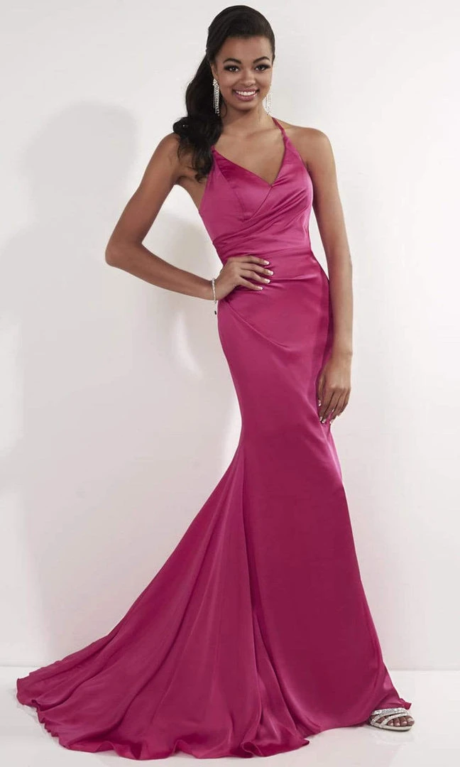 Studio 17 - 12749 V Neck Strappy Open Back Silk Charmeuse Mermaid Gown Formal Gowns 6 Studio 17 - 12749 V Neck Strappy Open Back Silk Charmeuse Mermaid Gown Formal Gowns