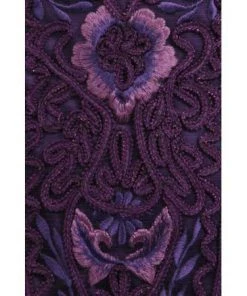 Sue Wong - C2411 V-neck Embroidered Sheath Cocktail Dress