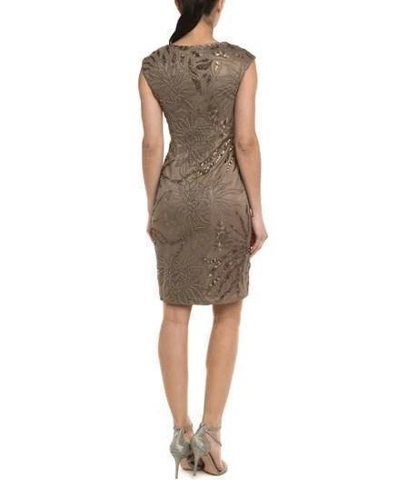 Homecoming Dresses Sue Wong Cap Sleeve Sequined Cocktail Dress In Taupe N4405 -1 Pc Taupe In Size 4 Available 4 Homecoming Dresses Sue Wong Cap Sleeve Sequined Cocktail Dress In Taupe N4405 -1 Pc Taupe In Size 4 Available