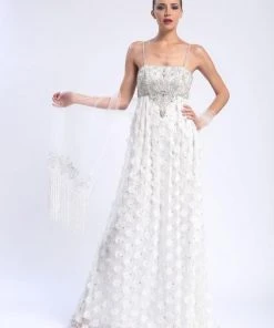Sue Wong - Embellished Empire Mesh Gown W5202 Formal Gowns