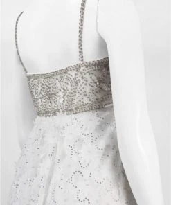 Sue Wong - Embellished Empire Mesh Gown W5202 Formal Gowns 5 Sue Wong - Embellished Empire Mesh Gown W5202 Formal Gowns