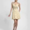 Cocktail Dresses Sue Wong - Embellished V-Neck Column Dress N4172