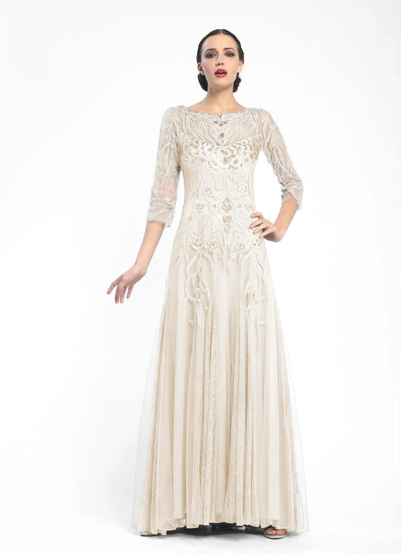 Sue Wong - Embroidered Bateau A-Line Dress W5300 3 Sue Wong - Embroidered Bateau A-Line Dress W5300