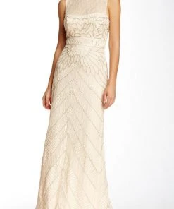 Sue Wong - High Illusion Bejeweled Sheath Dress N5110 Formal Gowns