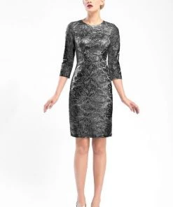 Sue Wong - Jewel Neck Sheath Dress N5551 Cocktail Dresses