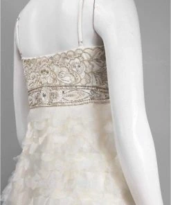 Sue Wong - N1170 Beaded Sheer Petal Sheath Cocktail Dress