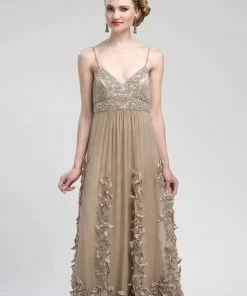 Sue Wong - N1452 Spaghetti Straps Embellished Empire Gown Formal Gowns