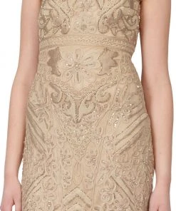 Cocktail Dresses Sue Wong - N3145 Strapless Soutache Adorned Sheath Dress