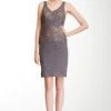 Sue Wong - N3368 Ruched V-neck Column Dress 2 Sue Wong - N3368 Ruched V-neck Column Dress