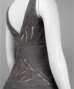 Sue Wong - N3368 Ruched V-neck Column Dress 5 Sue Wong - N3368 Ruched V-neck Column Dress