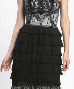 Sue Wong - N4100 Sleeveless Tiered Ruffle Cocktail Dress Cocktail Dresses