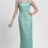 Sue Wong - N4110 Ribbon Embellished Cowl Evening Dress 1 Sue Wong - N4110 Ribbon Embellished Cowl Evening Dress
