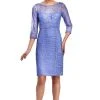 Cocktail Dresses Sue Wong - N5161 Bateau Lace Column Dress