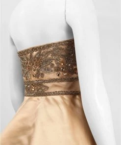 Formal Gowns Sue Wong - Ornate Peplum Satin Gown W5206