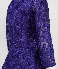 Cocktail Dresses Sue Wong - Ribbon Ornate Mesh Dress N5364