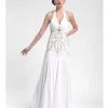 Formal Gowns Sue Wong - Sequined Art Deco Halter Dress W5231
