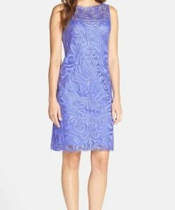 Sue Wong Sleeveless Beaded Short Dress In Periwinkle N5234 - 1 Pc Periwinkle In Size 6 Available Cocktail Dresses