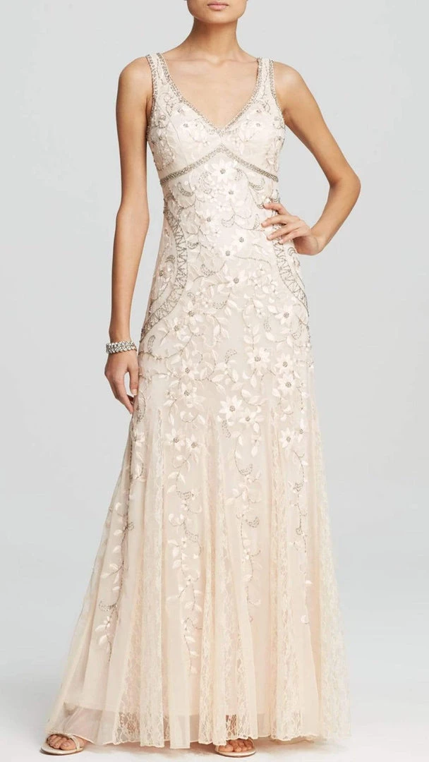 Sue Wong Sleeveless Embellished Long Dress N1118 - 1 Pc Ivory In Size 6 Available 3 Sue Wong Sleeveless Embellished Long Dress N1118 - 1 Pc Ivory In Size 6 Available