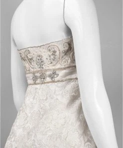 Cocktail Dresses Sue Wong - Strapless Embroidered Cocktail Dress N1216