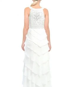 Sue Wong W5133 Sleeveless Chiffon Dress - 1 Pc White In Size 2 Available Formal Gowns 5 Sue Wong W5133 Sleeveless Chiffon Dress - 1 Pc White In Size 2 Available Formal Gowns