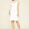 Cocktail Dresses Tadashi Shoji - Crepe Lace Ferguson Dress - 1 Pc Ivory In Size 12 Available