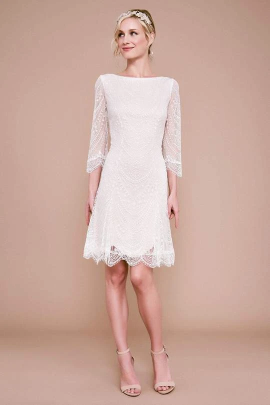 Cocktail Dresses Tadashi Shoji - Matilda Long-Sleeve Embroidered Dress BKV19774SBR - 1 Pc Ivory/Petal In Size 12 Available 3 Cocktail Dresses Tadashi Shoji - Matilda Long-Sleeve Embroidered Dress BKV19774SBR - 1 Pc Ivory/Petal In Size 12 Available