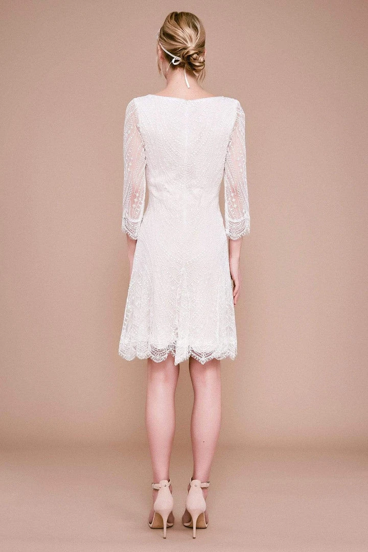 Cocktail Dresses Tadashi Shoji - Matilda Long-Sleeve Embroidered Dress BKV19774SBR - 1 Pc Ivory/Petal In Size 12 Available 4 Cocktail Dresses Tadashi Shoji - Matilda Long-Sleeve Embroidered Dress BKV19774SBR - 1 Pc Ivory/Petal In Size 12 Available