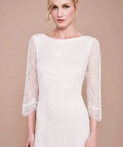 Cocktail Dresses Tadashi Shoji - Matilda Long-Sleeve Embroidered Dress BKV19774SBR - 1 Pc Ivory/Petal In Size 12 Available 9 Cocktail Dresses Tadashi Shoji - Matilda Long-Sleeve Embroidered Dress BKV19774SBR - 1 Pc Ivory/Petal In Size 12 Available