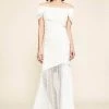 Tadashi Shoji - Off Shoulder Bridal Gown BGB19147LBR - 1 Pc Ivory/Petal In Size 10 Available 1 Tadashi Shoji - Off Shoulder Bridal Gown BGB19147LBR - 1 Pc Ivory/Petal In Size 10 Available