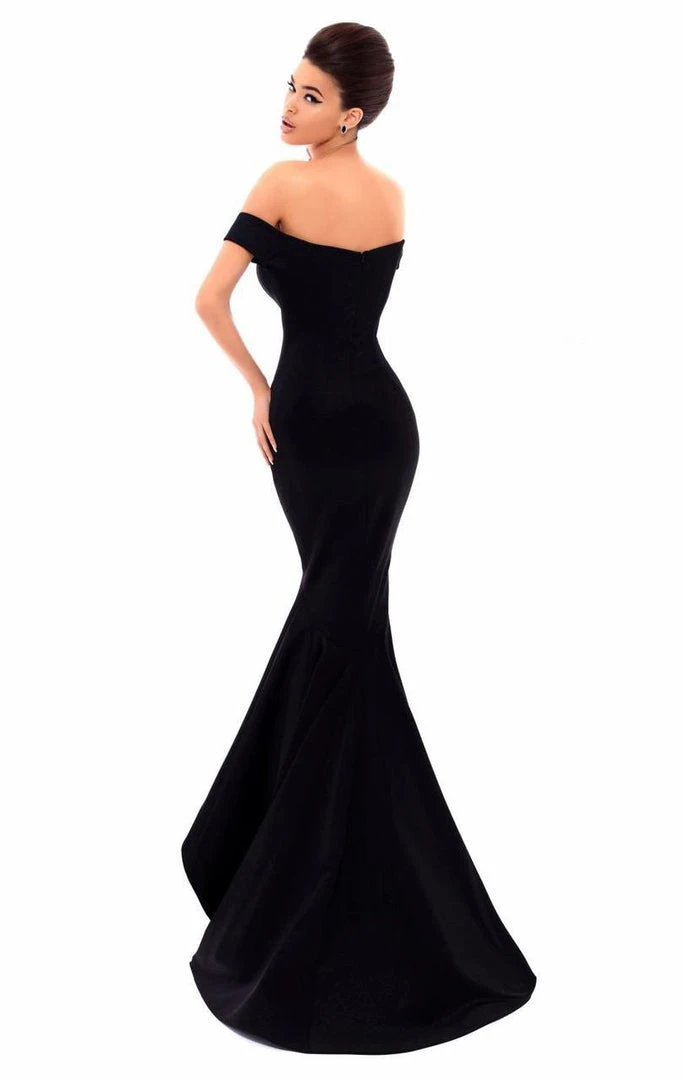 Formal Gowns Tarik Ediz - 50284 Off-Shoulder High Low Mermaid Gown 4 Formal Gowns Tarik Ediz - 50284 Off-Shoulder High Low Mermaid Gown