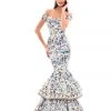 Formal Gowns Tarik Ediz - 50320 Off Shoulder Layered Mermaid Dress