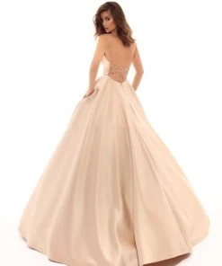 Tarik Ediz - 50403 Strappy Back Sleeveless Satin Ballgown