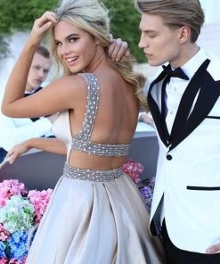 Formal Gowns Tarik Ediz - 50432 Embellished Deep V-neck Ballgown 6 Formal Gowns Tarik Ediz - 50432 Embellished Deep V-neck Ballgown