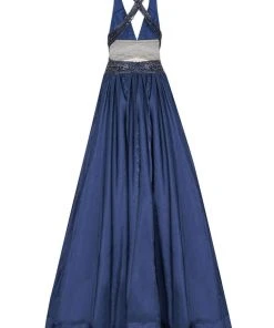 Tarik Ediz - 50434 Deep V-neck Lace Sheath Dress With Overskirt 21 Tarik Ediz - 50434 Deep V-neck Lace Sheath Dress With Overskirt