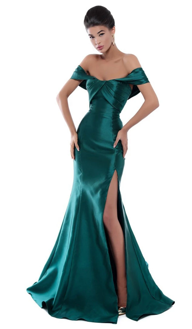 Formal Gowns Tarik Ediz - 50448 Pleated Off-Shoulder Mermaid Dress 5 Formal Gowns Tarik Ediz - 50448 Pleated Off-Shoulder Mermaid Dress