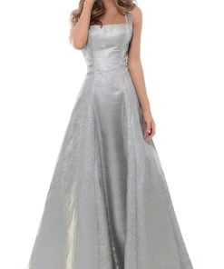 Tarik Ediz - 50451 Embellished Square Neck A-line Dress Formal Gowns